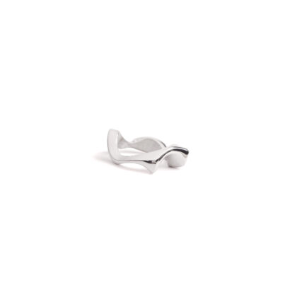 waves thick silver ring